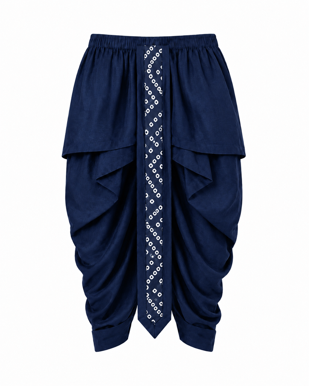 Boys Blue Bandhani Print Kurta Dhoti Set