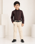 Boys Printed Cotton Blend Kurta Pyjama Set for Kids