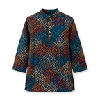 Boys Printed Cotton Blend Kurta Pyjama Set for Kids