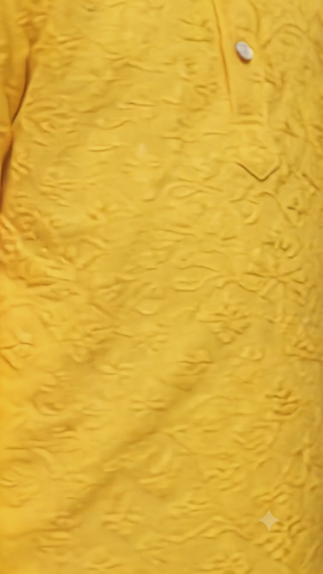 Boys Yellow Embroidered Cotton Blend Kurta Pyjama Set