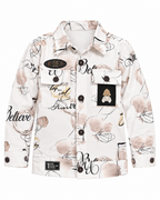 Boys Brown Doodle Print Shirt & Brown Trouser Set