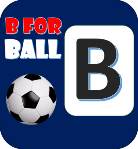 B for ball scan with preschoolify app