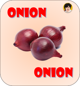 Onion flashcard preschoolify