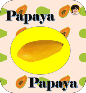 Papaya flashcard preschoolify