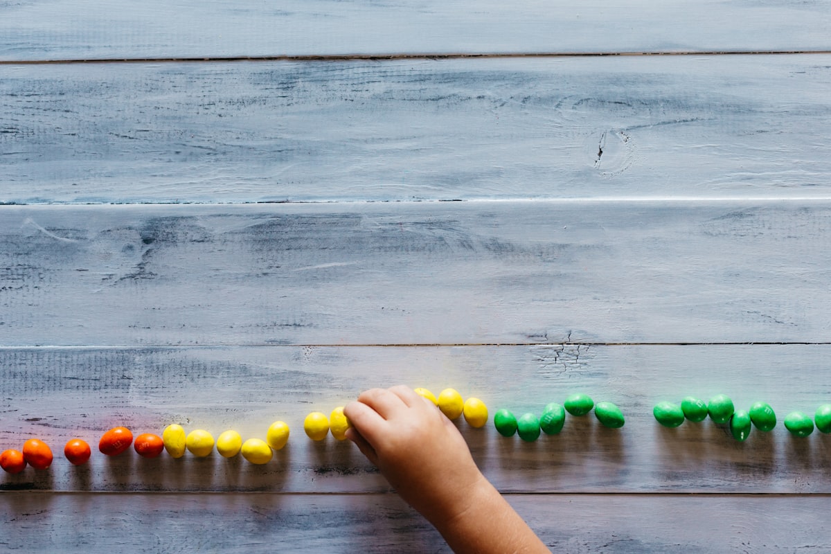 Family time learning with a child