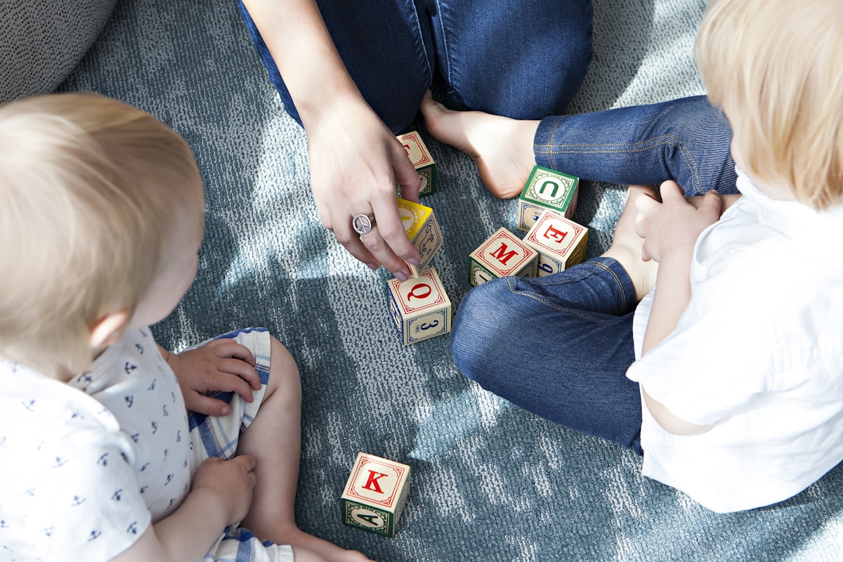 Happy toddler discovering AR learning